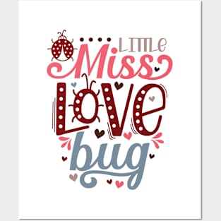 Little Miss Love Bug Valentine's Day Kids Posters and Art